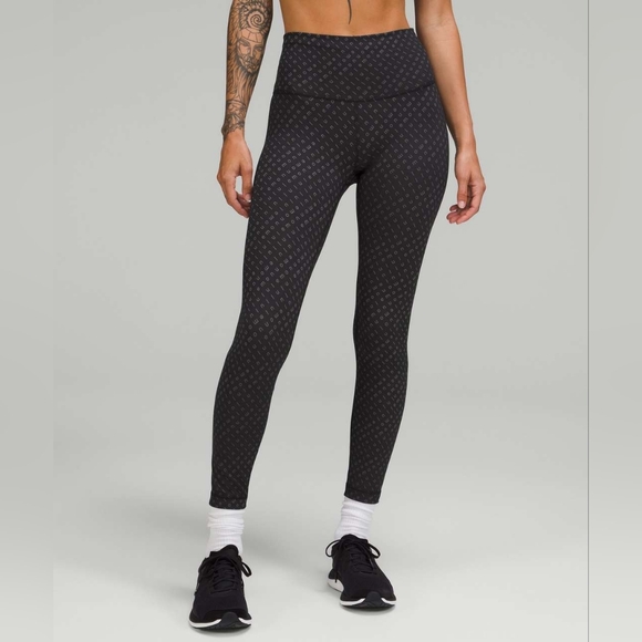 Lululemon Wunder Train High-Rise Tight 25" *Mirrorify Black Multi Size 10 - Picture 3 of 16